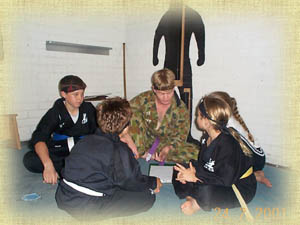 Junior students listening to their Instructor